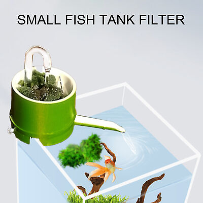 #ad 3 in 1 Aquarium Filter Box Small Waterfall Purify Water Round Fish Tank Filter $10.32