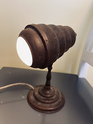 #ad Vintage Rare 1930’s Art Deco Industrial Machinist Eyeball Metal Lamp Swivels $199.00