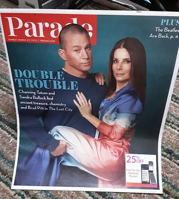 #ad Parade Magazine March 20 2022 Channing Tatum Sandra Bullock The Beatles $4.99