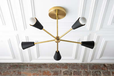 #ad 5 Light Modern Brass cone Chandelier handmade Brass sputnik chandelier $249.00
