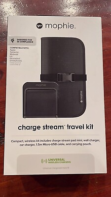 #ad mophie Charge Stream Travel Kit with 5W Qi Certified Wireless Charging Pad $7.95