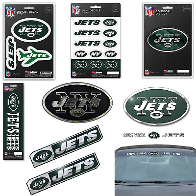 #ad NFL New York Jets Premium Vinyl Decal Sticker Emblem Pick Your Pack $9.04