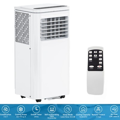 #ad 10000 BTU Portable Air Conditioner 3 in 1 Quiet AC Unit with Fan amp; Dehumidifier $201.99