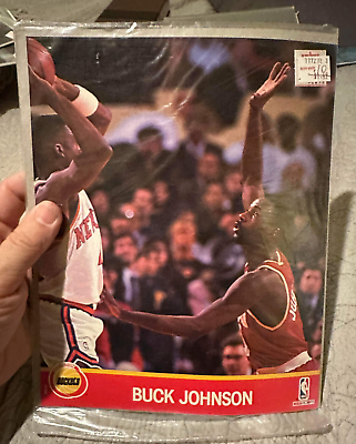 #ad 1991 NBA Hoops Team Sets Action Photos Sealed 8x10 Buck Johnson $8.00