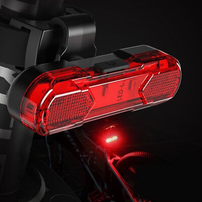 #ad Bicycle Light USB Charging Ride Light Night Cycling Tail Light Bike ABS Plastic $7.41
