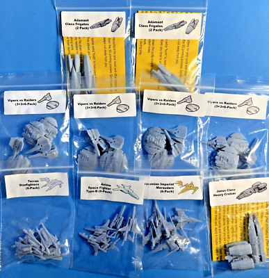 #ad New Set Of 10 Packs Battlestar Galactica Wargame Miniatures $98.00