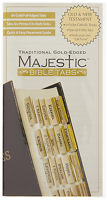 #ad Majestic Traditional Gold Edged Bible Tabs $6.38