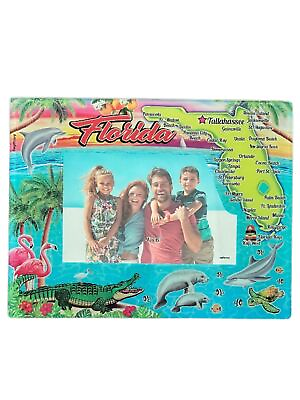 #ad Florida Themed The Sunshine State 4x6 Photo Frame Souvenir Featuring Some of ... $29.03