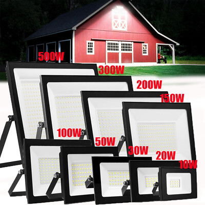 #ad LED Flood Light 10W 500W Watt Spotlight Security Yard Garden Outdoor IP66 Lamps $6.99