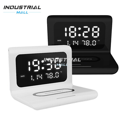 #ad Foldable Alarm Clock Phone Charger Digital Alarm Clock with Wireless Charging $23.74