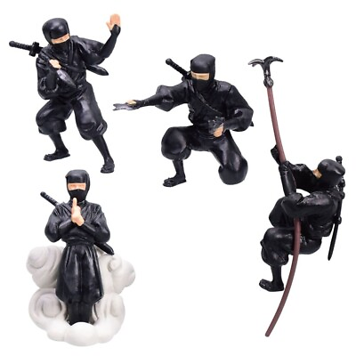 #ad Tiny Ninja Mini Figure 4 pieces Capsule Toy Free Shipping $29.99