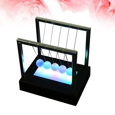 #ad Magnetic Newtons Cradle LED Swing Light for Office Decor $15.79