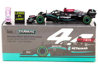 #ad Tarmac Works Lewis Hamilton Mercedes AMG W12 2021 Russian GP 1:64 Diecast F1 Car $19.99