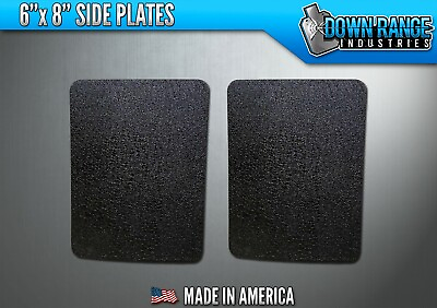#ad AR500 Level 3 III Body Armor Plates Pair Curved 6x8 Side Plates $44.95