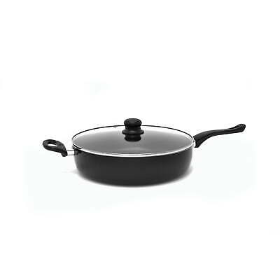 #ad 12 Inch 5.1 Quart King Size Cooker with Lid 2.50 gal Cooking Black $30.68