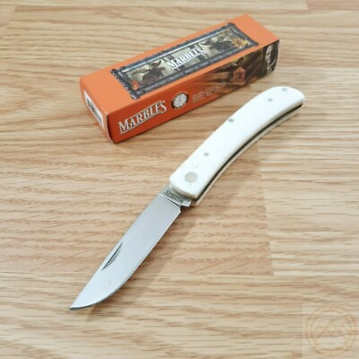 #ad Marbles Work Folding Knife 2.75quot; Stainless Steel Blade White Smooth Bone Handle $16.39