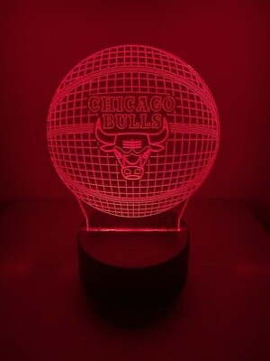 #ad Chicago Bulls Bball LED 3D Light Lamp Home Decor Gift for all Collection fan $19.99