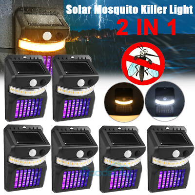 #ad 2 4 6X Solar Mosquito Killer Light Electronic Fly Bug Insects Zapper Pest Lamp $73.99