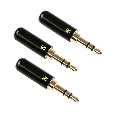 #ad 3Pcs 3.5mm Gold Plated Copper Male Stereo Mini Jack Plug Soldering Connector r AU $4.99