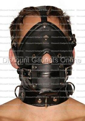 #ad Strict Leather Premium Muzzle w Blindfold Ball Gag Bondage Fetish Restraint $277.92