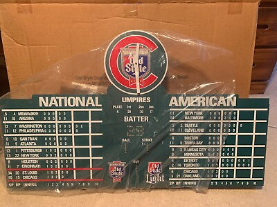 #ad NOS Chicago Cubs Wrigley Field Scoreboard Marquee Clock Old Style Beer Sign Bud $699.99