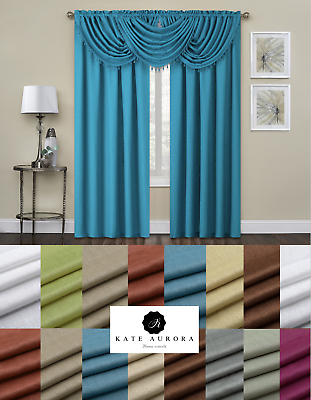 #ad Elegant Textured Window Curtain amp; Valance Treatments Assorted Colors amp; Sizes $14.99