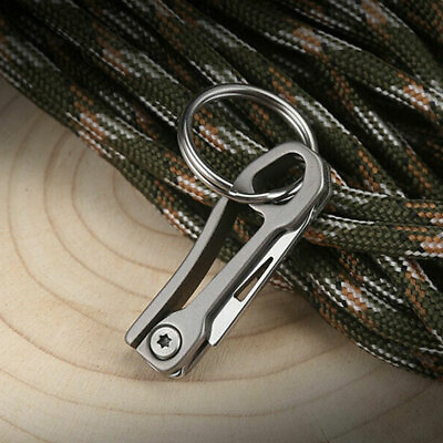 #ad Small Mini TC4 Titanium Folding Pocket Knife Keychain Blade Outdoor Survival $12.79
