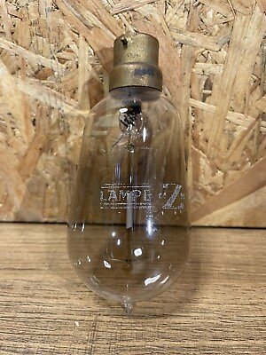 #ad Antique Light Bulb Tip quot; Lamp Z quot; Early Xxeme Tungsten Filament 1 $34.05
