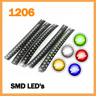 #ad SMD SMT LED#x27;s 1206 Red Blue Green White Orange Yellow Yellow Green $2.05