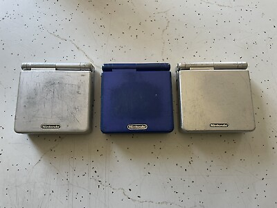 #ad 3 Nintendo Gameboy Advance SP AGS001 Handheld System Consoles For Parts $140.00