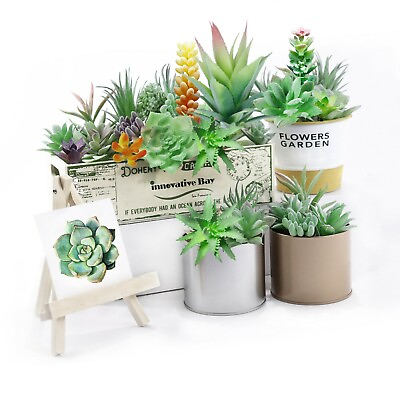 #ad Artificial Succulent Plants Faux Assorted 16 pc Unpotted Faux Succulent Plants $15.99