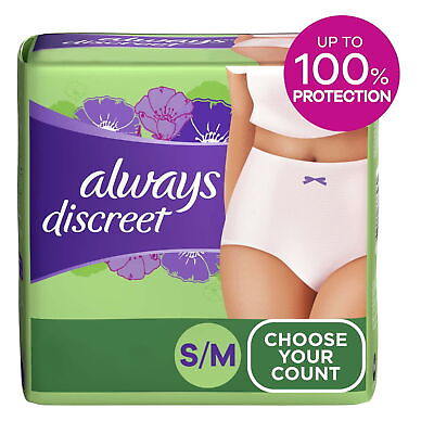 #ad Always Discreet Adult Incontinence Underwear for Women Size S M 32 CT $21.47