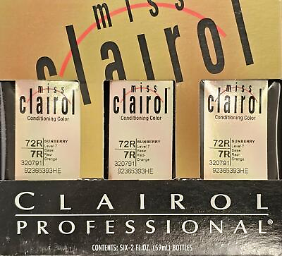 #ad Clairol Professional Conditioning Hair Color 72R 7R Sunberry Red Orange 6 Pack $14.65
