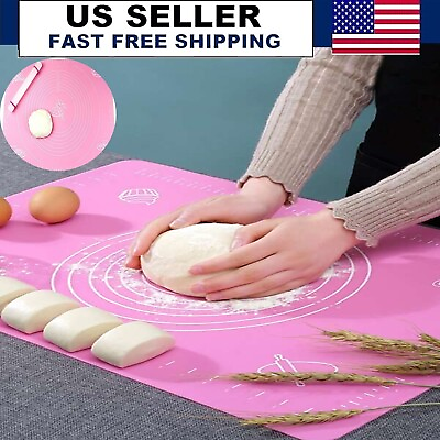 #ad Silicone Mat Rolling Cut Mat Sugarcraft Fondant Pastry Icing Dough Kitchen Tools $5.99