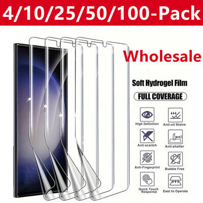 #ad Wholesale Bulk Lot Hydrogel Screen Protector for Galaxy S24 Ultra S23 S22 S21 $79.99