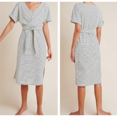 #ad Saturday Sunday by Anthropologie Pazienza Striped Soft Cotton Costal Dress S $32.95