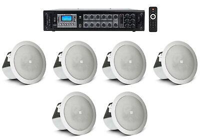 #ad 6 JBL 3quot; Ceiling Speakers6 Zone Bluetooth Amplifier For Restaurant Bar Cafe $594.80