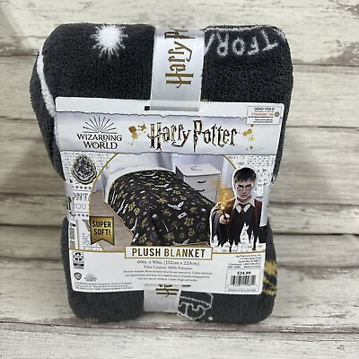 #ad Harry Potter Wizarding World Plush Blanket 60inX90in Super Soft $19.99
