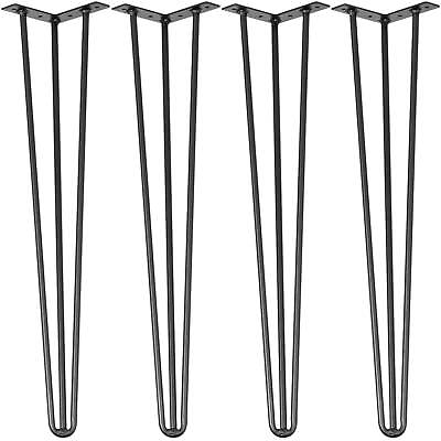 #ad Hairpin Table Legs 24 inch Set of 4 DIY Desk Table Legs 3 Rods Heavy Duty $27.54