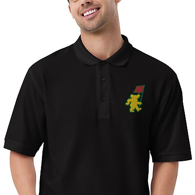 #ad Funny Dancing Bear Masters Polo T shirt Embroidered Augusta Golf Birthday Gift $38.99
