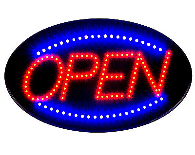 #ad Delux Ultra Bright Jumbo Size Flash Motion 24quot;x 13quot; LED Neon Open Sign Light U30 $35.99