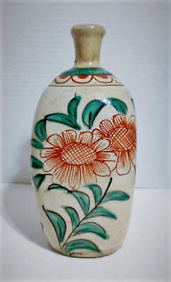 #ad Antique Chinese Song Yuan Red amp; Green Decorated Flat Sided Cizhou Vase 8 3 4quot; $898.99