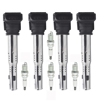 #ad 4x OEM Ignition Coils 4x Spark Plugs for Audi A3 A4 A5 TT VW GTI Passat 2.0L $55.11