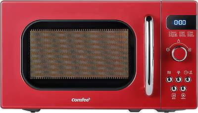 #ad COMFEE#x27; Retro Small Microwave Oven With Compact Size 9 Preset Menus Turntable $127.91
