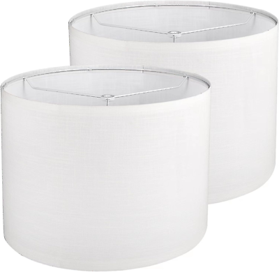 #ad Drum Lampshade Set of 2 Lamp Shades for Table Lamps Floor Lamp 13quot; Top X 13quot; B $56.49