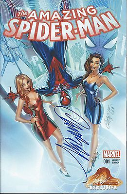#ad AMAZING SPIDERMAN 1 VOL 4 2015 J SCOTT CAMPBELL OWN COLOR VARIANT SIGNED @ NYCC $58.00