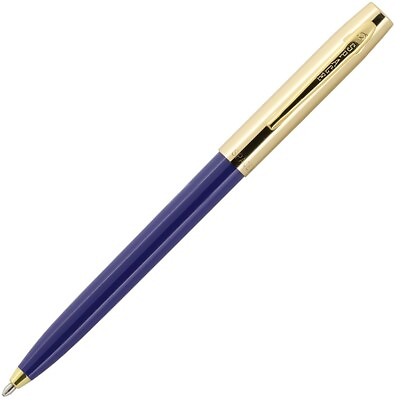 #ad Fisher Space Pen Apollo Blue Barrel Brass Cap Black Ink Medium Point Cartridge $14.49