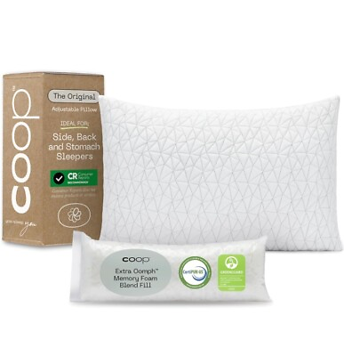 #ad Coop Home Goods Original Adjustable Pillow Queen Size Bed Pillows for Sleeping $67.50