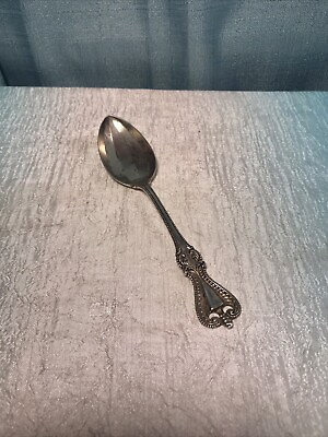 #ad Vintage Antique Sterling Silver Tablespoon Serving Spoon 1901 B Monogram 1.9oz $48.99