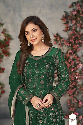 #ad Designer Party Wear Indian Pakistani Anarkali Wedding Salwar Kameez Dress Suits $94.99